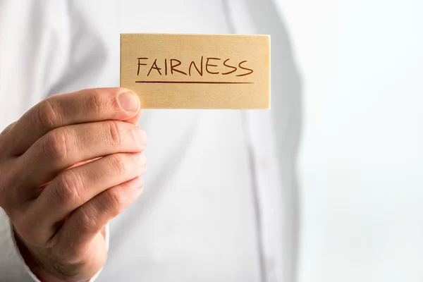 Simple Fairness Concept Design on Small Paper — Stock Photo, Image