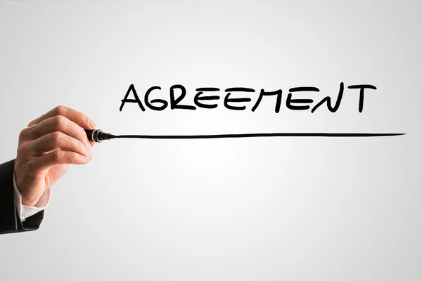 Conceptual image with the word Agreement — Stock Photo, Image