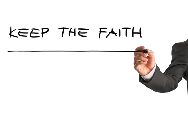 Encouraging message Keep the faith — Stock Photo, Image