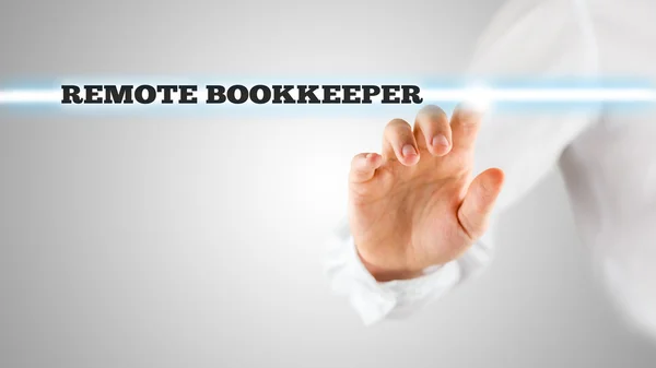 Highlighted Words Reading Remote Bookkeeper — Stock Photo, Image