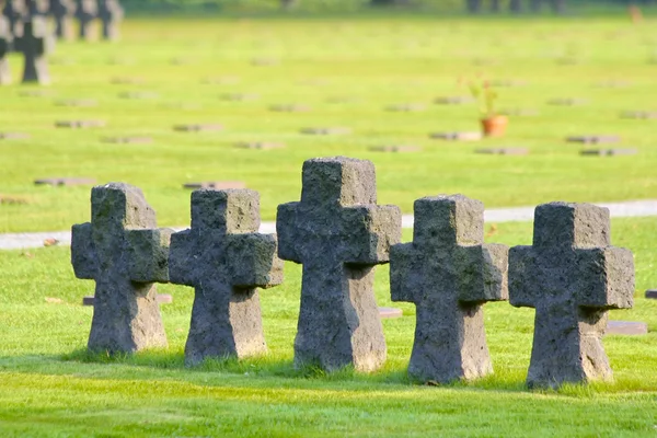 Tyska La Cambe Cemetery i Normandie, Frankrike — Stockfoto