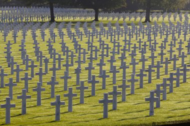 Henri Chapelle Amerikan mezarlığı ve Anıtı, haçlar ve Star of David