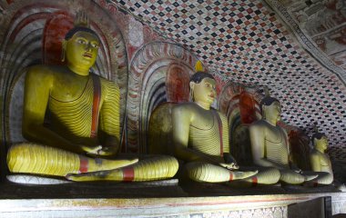 Dambulla mağara Budalar, Sri Lanka 2