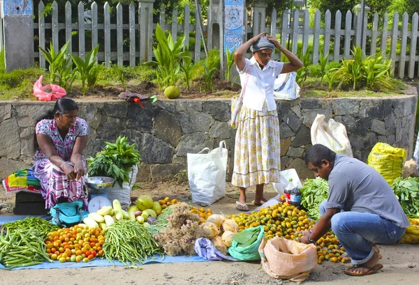 Mercado de rua da manhã cedo — Fotografia de Stock