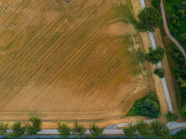 Vue Aérienne Haut Vers Bas Vers Les Rues Les Chemins — Photo