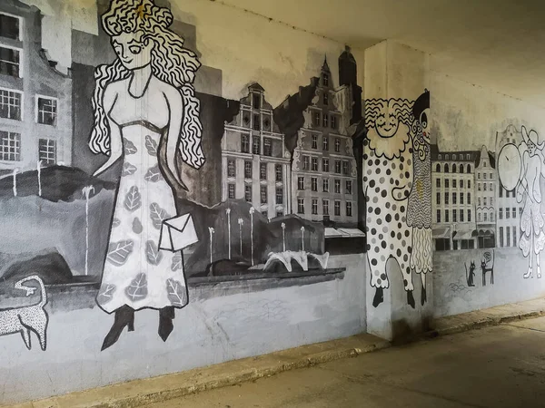 Wroclaw Polonia Junio 2020 Pinturas Arte Urbano Las Paredes Las — Foto de Stock