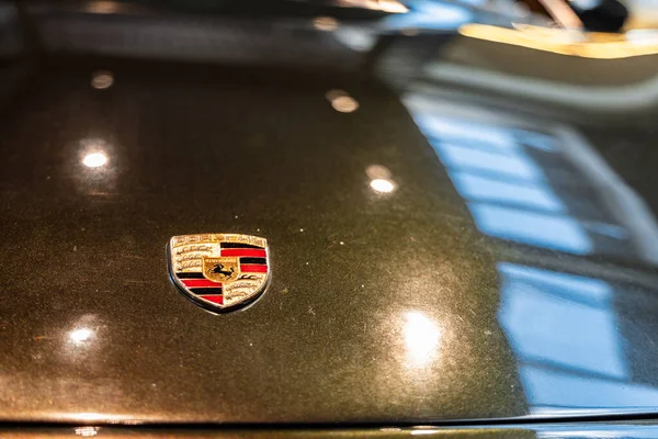 Wroclaw Lengyelország 2020 Július Klasszikus Porsche Modellek Kiállítása Porsche Centrum — Stock Fotó