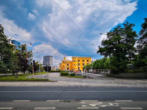 Wroclaw Pologne Juillet 2020 Vue Sur Rue Gare Principale — Photo