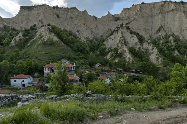 Vista da paisagem para a antiga cidade de Melnik — Fotografia de Stock