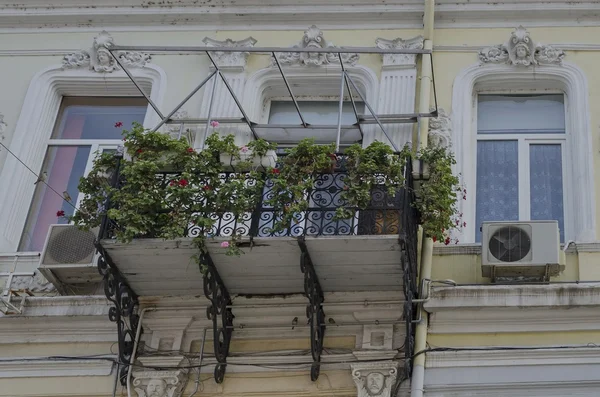 Interesting balcony at old building in Ruse town — Stock Photo, Image