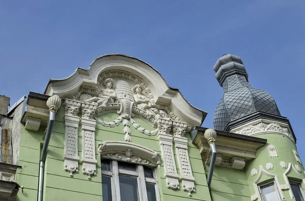 Ancient building with rich decoration in centre of Ruse town — Stock Photo, Image