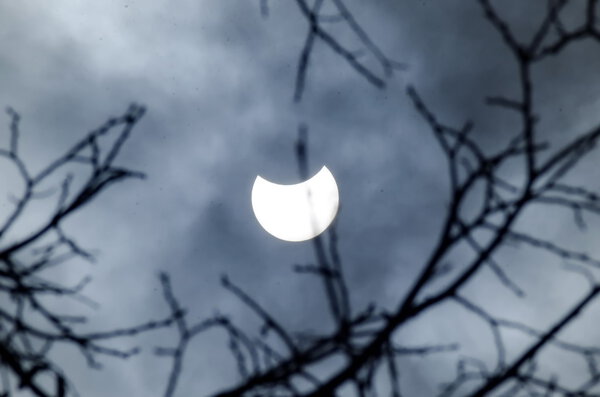 Partial Solareclipse march 20, 2015 - view from Sofia