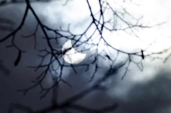 Částečné Solareclipse Březen 20, 2015 — Stock fotografie