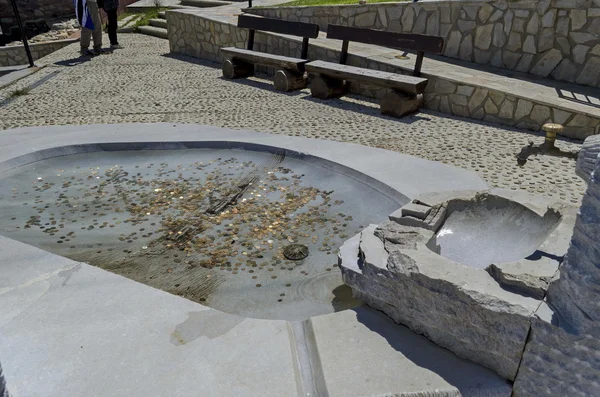 Smale jezioro z monet przez pomnik "Virgin Mary" — Zdjęcie stockowe