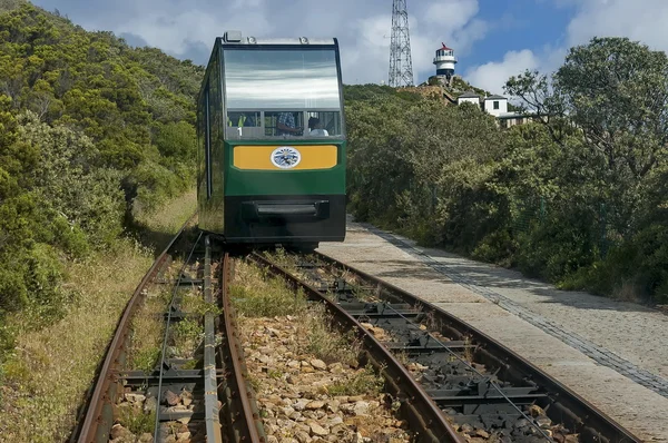 Kabelspoorweg van de vliegende Hollander bij Kaap de goede hoop — Stockfoto