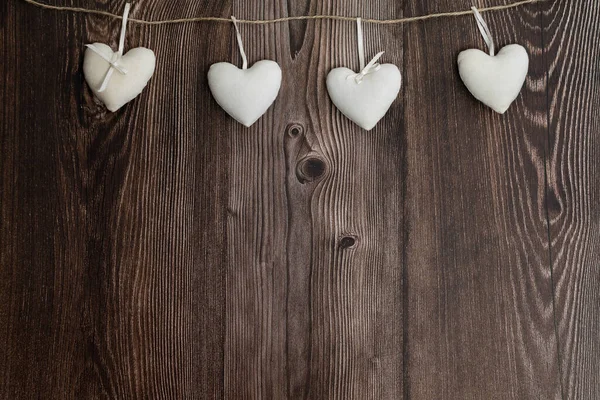 Valentinstag Oder Muttertag Hintergrund Mit Weißen Herzen Das Konzept Der — Stockfoto