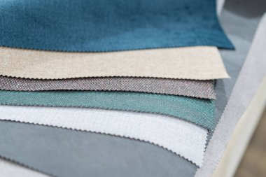 Renkli kumaş kataloğu kumaş dokusu arka plan, ipek kumaş dokusu, tekstil endüstrisi arka plan.