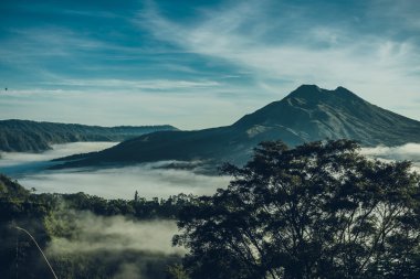 Batur volkan ve Agung Dağı'Kintamani, Bali, Endonezya