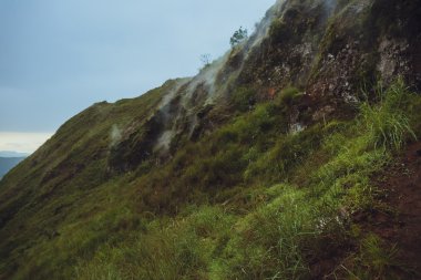 Güzel dağ sabah sis, Batur, Bali, Indonesi