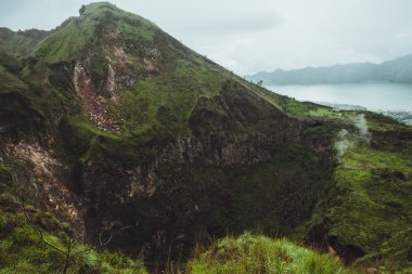 Güzel dağ sabah sis, Batur, Bali, Indonesi