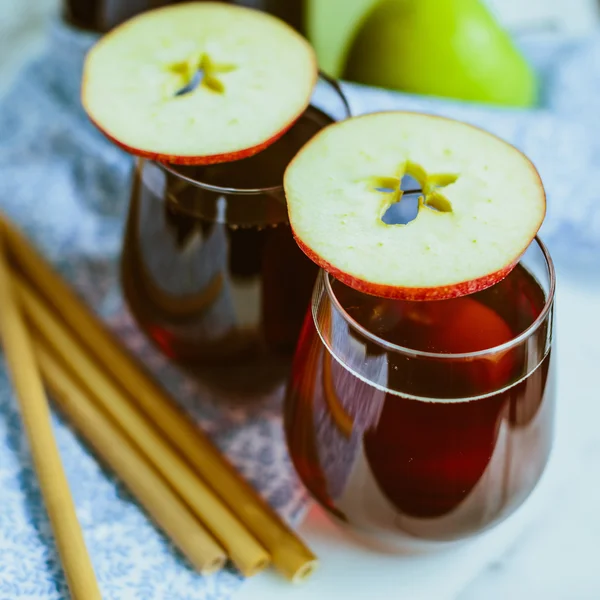 Vista superior de Kombucha casero con frutas — Foto de Stock