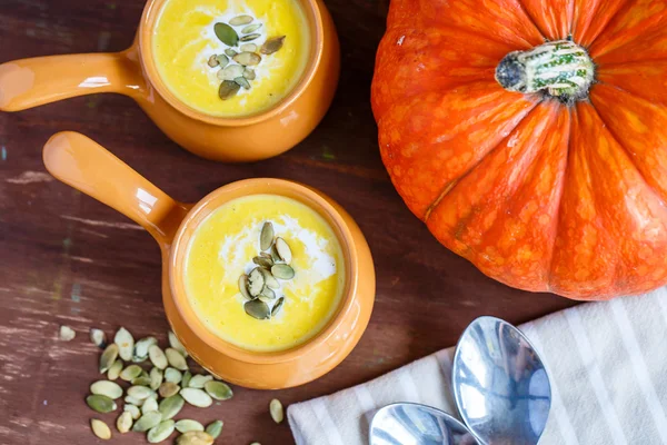 Kürbissuppe — Stockfoto