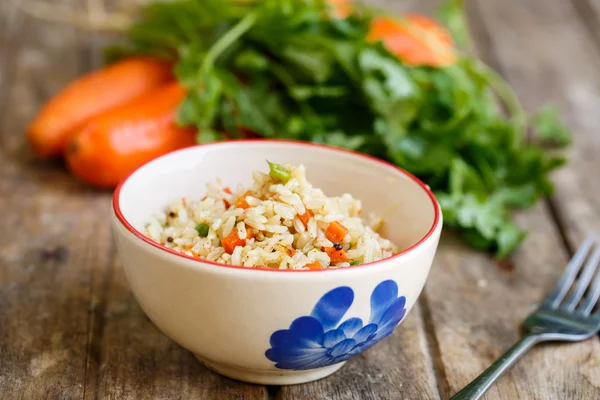 Rice with vegetables — Stock Photo, Image