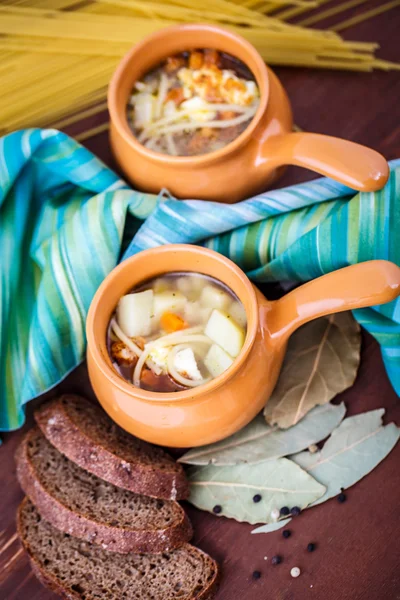 Soup with noodles — Stock Photo, Image