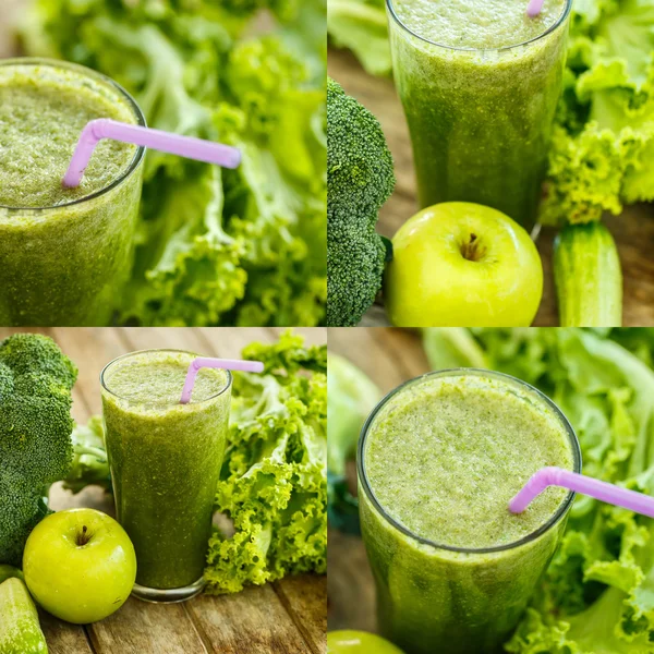 Smoothies verdes — Fotografia de Stock