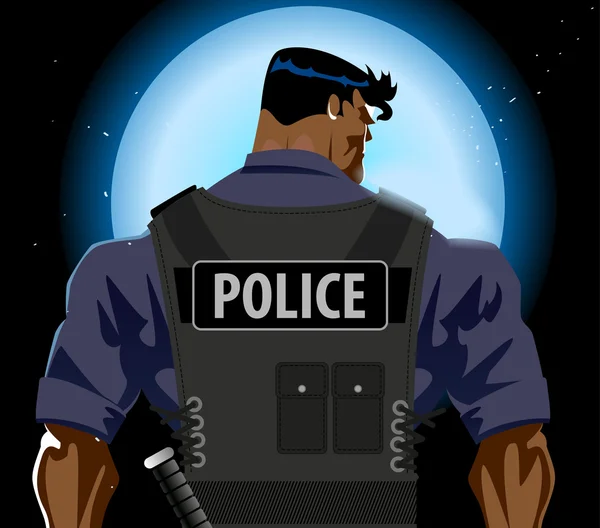 Politie man — Stockvector