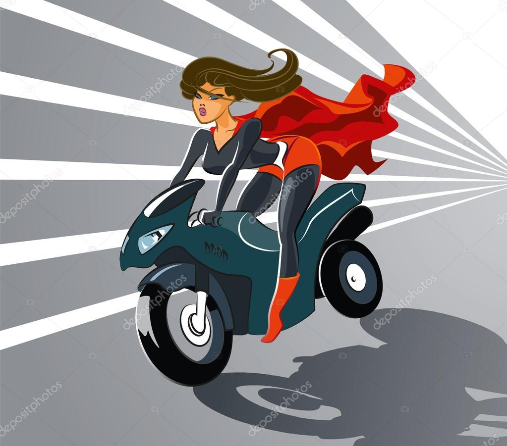 Manejar moto de mujer imágenes de stock de arte vectorial | Depositphotos Manejar moto de mujer imágenes de stock de arte vectorial | Depositphotos