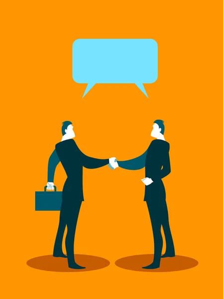 Handshake of businessmen — Stock Vector