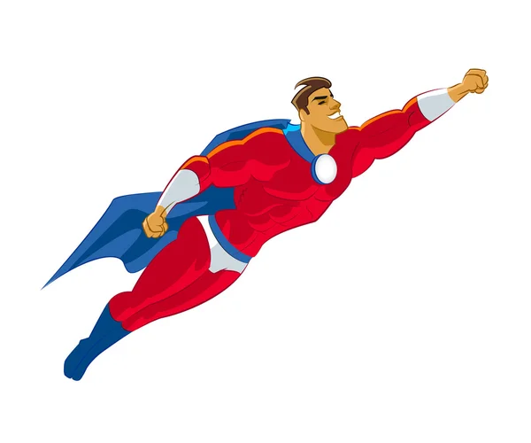 Superhéroe volando — Vector de stock