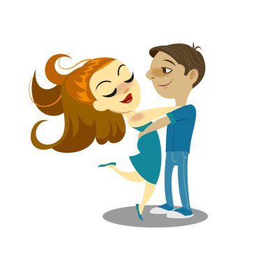 Sevgi dolu bir çiftin kucaklaması