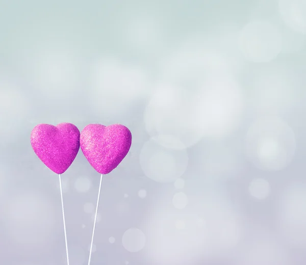 Két édességet szíveket a Valentine's Day-kupa. — Stock Fotó