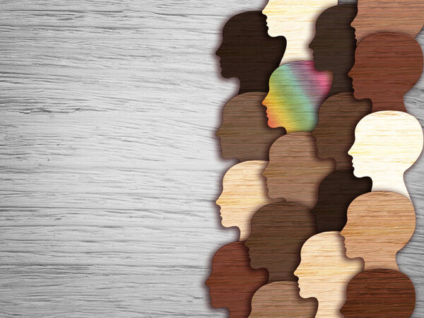 Мультикультурное общество и празднование международной толерантности мультикультурной и африканской, азиатской, американской и кавказской культурной интеграции и гордости как мультикультурной группы