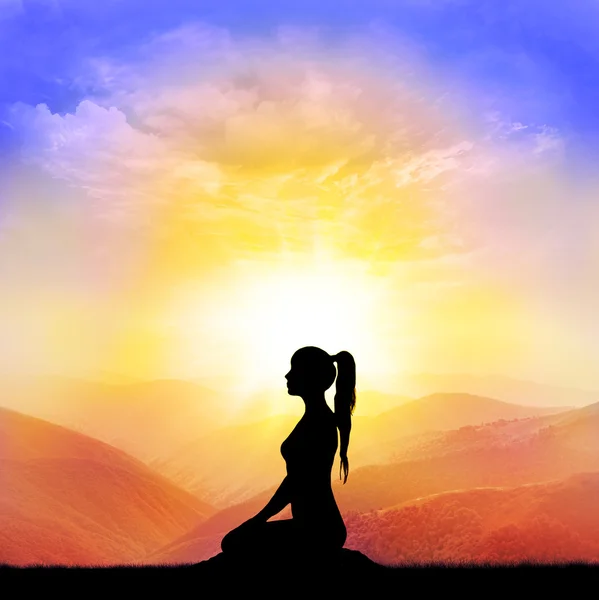 Йога и медитация — стоковое фото