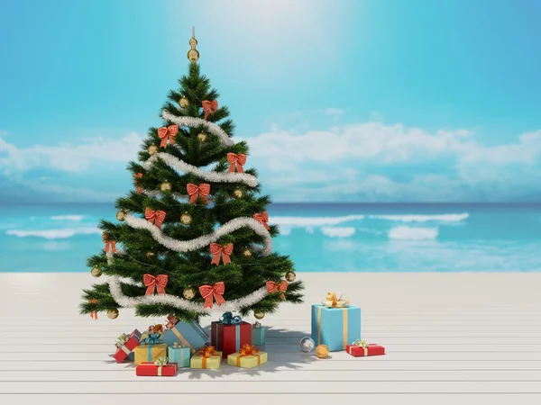 Natal na praia — Fotografia de Stock