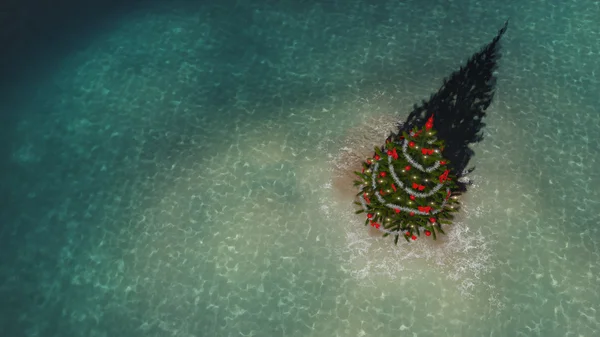 Christmas tree on a tropical island Stock Image
