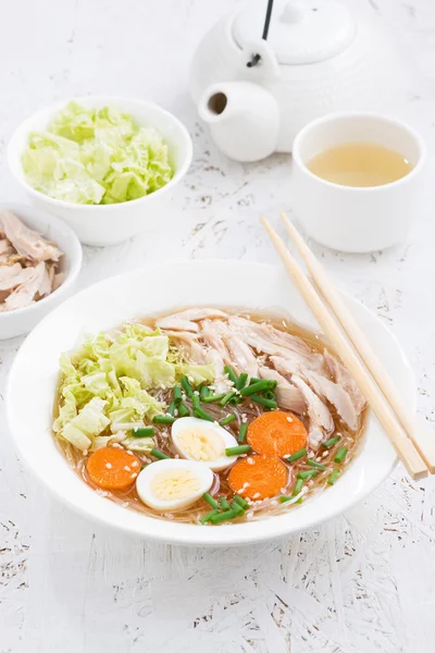 Chinese soup with glass noodles, vertical — Stock Photo, Image