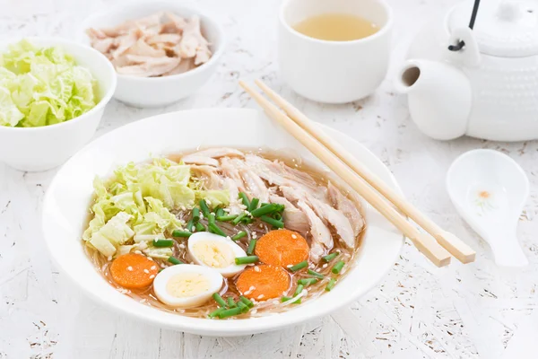 Chinese soup with glass noodles — Stock Photo, Image