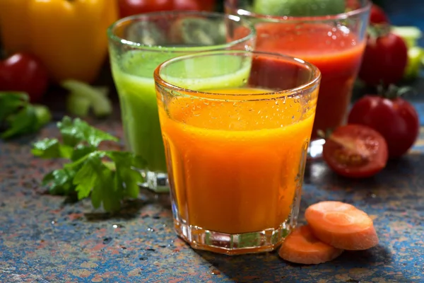 Assortment of vegetable juices — Stock Photo, Image