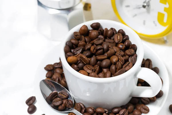 Kahve Çekirdekleri Kavramsal Fotoğrafçılık Yatay Yakın Çekim — Stok fotoğraf