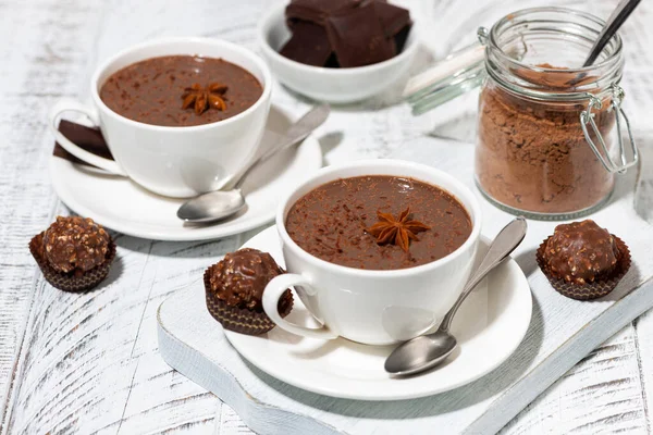 Cioccolata Calda Dolci Orizzontale — Foto Stock