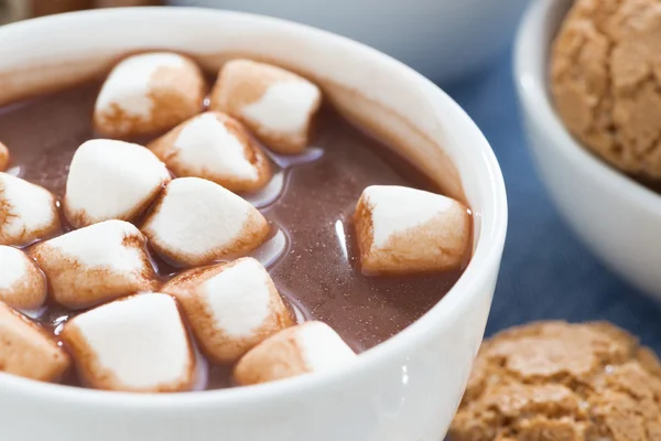 Tasse Kakao mit Marshmallows, selektiver Fokus — Stockfoto