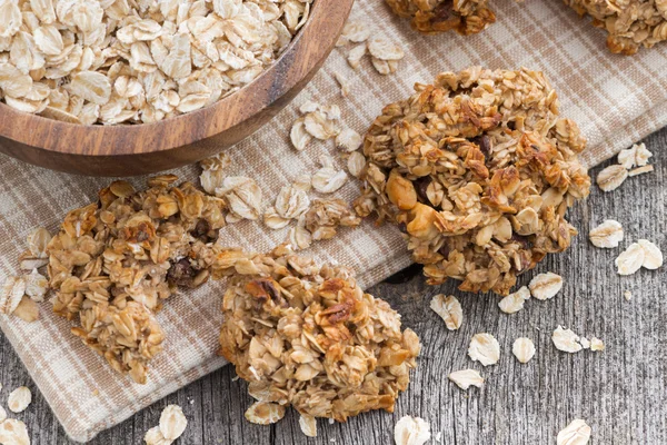 Galletas de avena saludables, vista superior —  Fotos de Stock