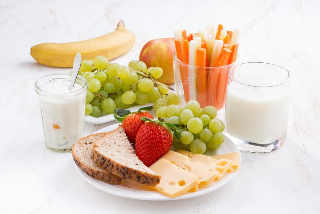 healthy and nutritious breakfast with fruits and vegetables