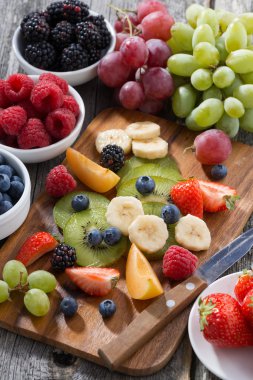 meyve salatası için malzemeler