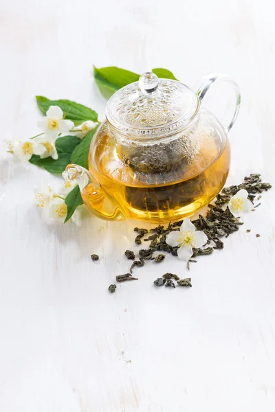 Green tea with jasmin — Stock Photo, Image