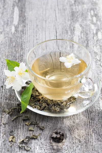 Green tea with jasmin — Stock Photo, Image